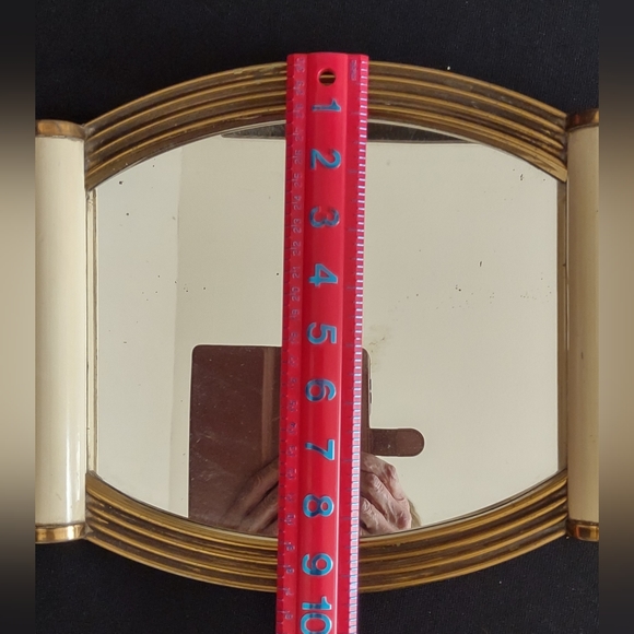 Art Deco 1930s Mirrored Brass and Lacquered Wood Tray - Picture 10 of 11